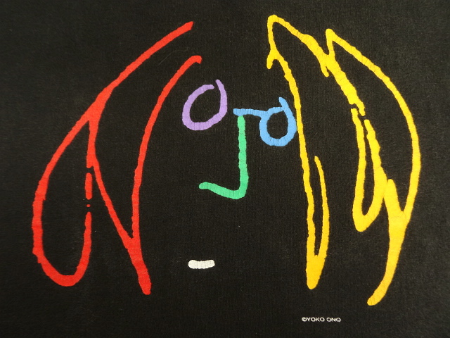 画像: THE ARTWORK OF JOHN LENNON 両面プリント オフィシャル Tシャツ ブラック (VINTAGE)