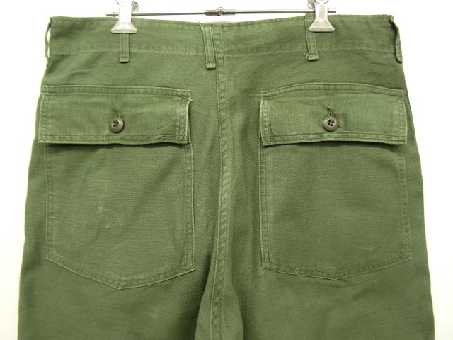 画像: 70'S アメリカ軍 US ARMY "OG107" コットンサテン ベイカーパンツ W34L31 (VINTAGE)