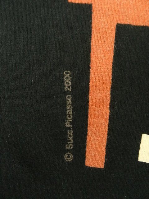 画像: 00'S PABLO PICASSO "HARLEQUIN 1915 " 半袖 Tシャツ ブラック (VINTAGE)