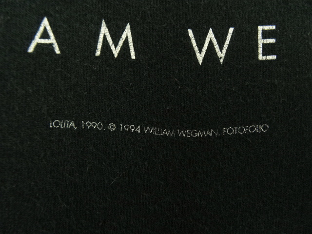 画像: 90'S WILLIAM WEGMAN "LOLITA" FOTOFOLIO製 Tシャツ USA製 (VINTAGE)
