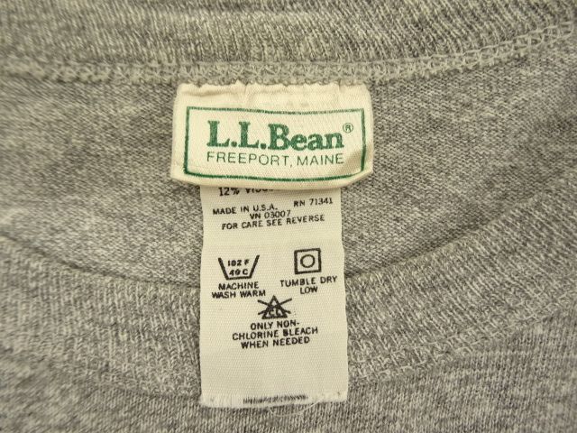 画像: 80'S LL Bean シングルステッチ 88/12 半袖 Tシャツ ヘザーグレー USA製 (VINTAGE)