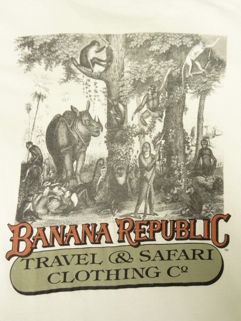 画像: 80'S BANANA REPUBLIC "アニマルプリント" ポケット付き Tシャツ (VINTAGE)