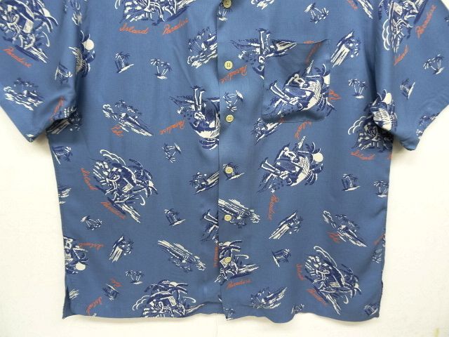 画像: 90'S POLO SPORT レーヨン 半袖 オープンカラー アロハシャツ (VINTAGE)
