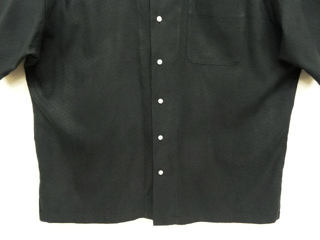 画像: 90'S RALPH LAUREN "CALDWELL" シルク/コットン 半袖 オープンカラーシャツ ブラック (VINTAGE)