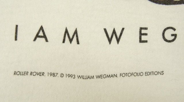 画像: 90'S WILLIAM WEGMAN "ROLLER ROVER" FOTOFOLIO製 半袖 Tシャツ USA製 (VINTAGE)