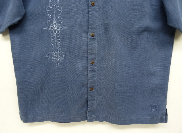 画像: 05'S PATAGONIA "RHYTHM" ヘンプ/ポリ 刺繍入り 半袖 オープンカラーシャツ (VINTAGE)