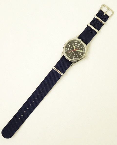 画像: J.CREW x TIMEX フィールドウォッチ ブラック/ネイビーベルト (USED)