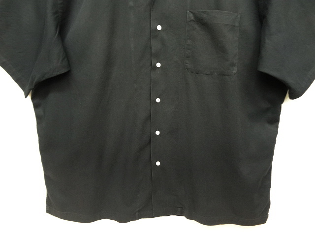 画像: 90'S RALPH LAUREN "CLAYTON" レーヨン/コットン 半袖 オープンカラーシャツ ブラック (VINTAGE)