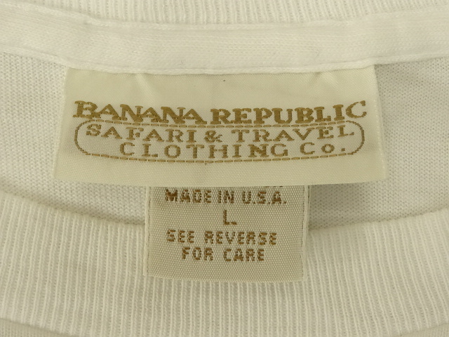 画像: 80'S BANANA REPUBLIC "イグアナ＆マッププリント" ポケット付き Tシャツ USA製 (VINTAGE)