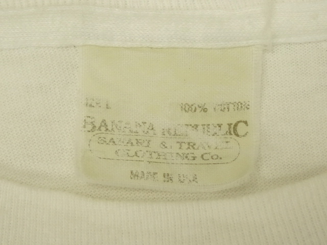 画像: 80'S BANANA REPUBLIC "アニマルプリント" ポケット付き Tシャツ USA製 (VINTAGE)