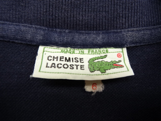 画像: 70'S CHEMISE LACOSTE ポロシャツ ネイビー フランス製 (VINTAGE)