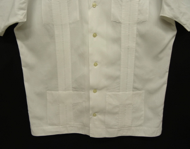 画像: 90'S RALPH LAUREN "JAVA" コットン 半袖 オープンカラー キューバシャツ ホワイト (VINTAGE)