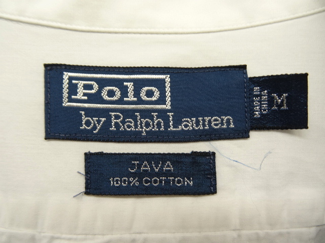 画像: 90'S RALPH LAUREN "JAVA" コットン 半袖 オープンカラー キューバシャツ ホワイト (VINTAGE)