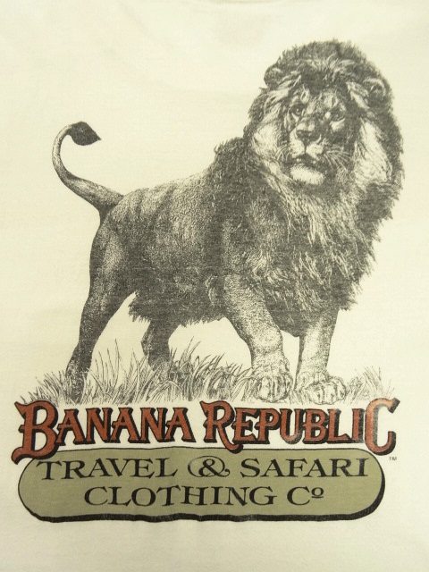 画像: 80'S BANANA REPUBLIC "アニマルプリント" ポケット付き Tシャツ USA製 (VINTAGE)