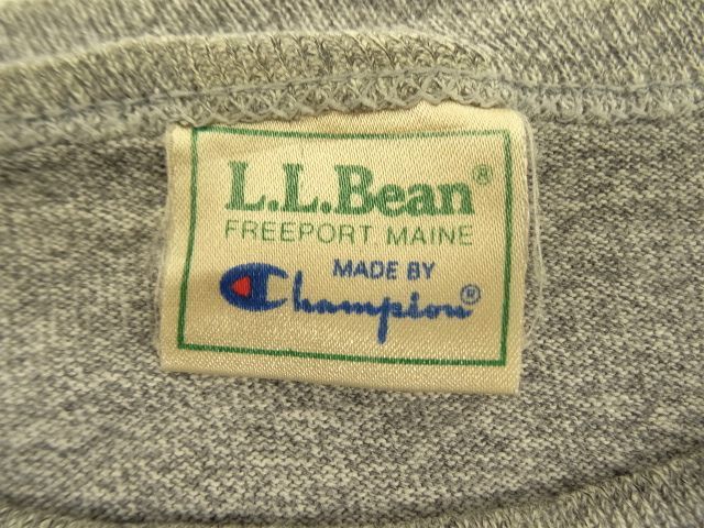 画像: 80'S LL Bean x CHAMPION 88/12 半袖 Tシャツ 杢グレー USA製 (VINTAGE)