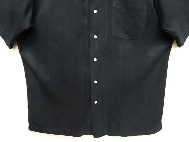 画像: 90'S RALPH LAUREN "CALDWELL" シルク/コットン 半袖 オープンカラーシャツ ブラック (VINTAGE)