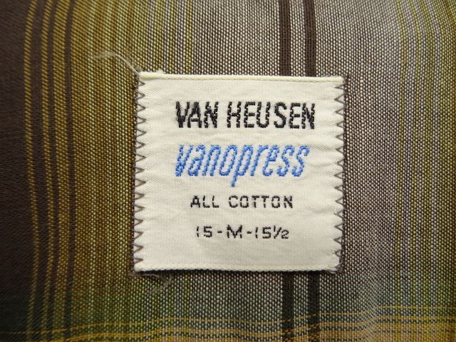 画像: 60'S VAN HEUSEN コットン オープンカラーシャツ オンブレチェック (VINTAGE)