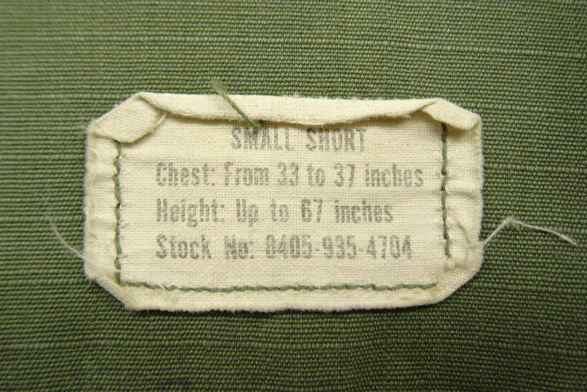 画像: 60'S アメリカ軍 US ARMY "JUNGLE FATIGUE 4th" リップストップ ファティーグジャケット S-SHORT (VINTAGE)