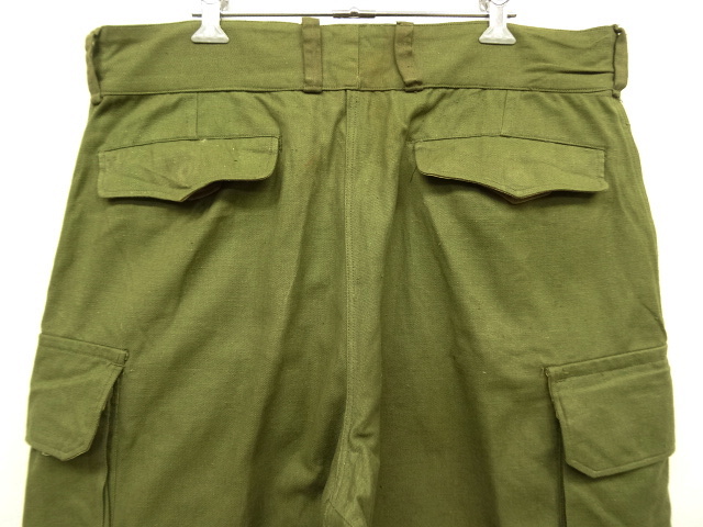 画像: 50'S フランス軍 M47 フィールドパンツ 前期型 OLIVE サイズ23 (DEADSTOCK)