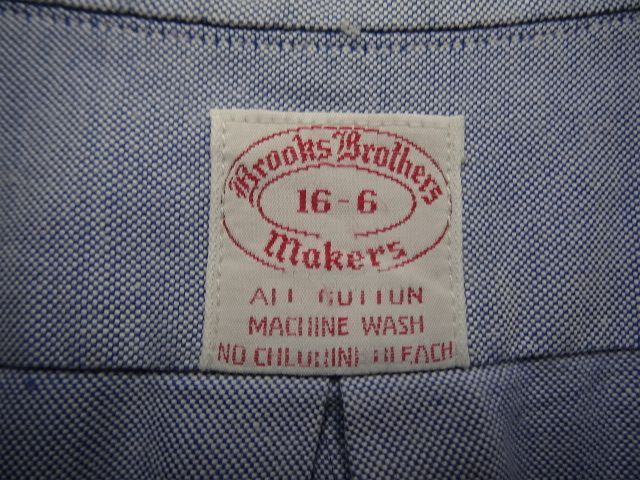 画像: 70'S BROOKS BROTHERS "6ボタン" BDシャツ ブルー USA製 (VINTAGE)