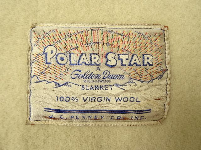 画像: 50'S J.C.PENNEY "POLAR STAR" ウールラグ 187cm x 110cm USA製 (VINTAGE)
