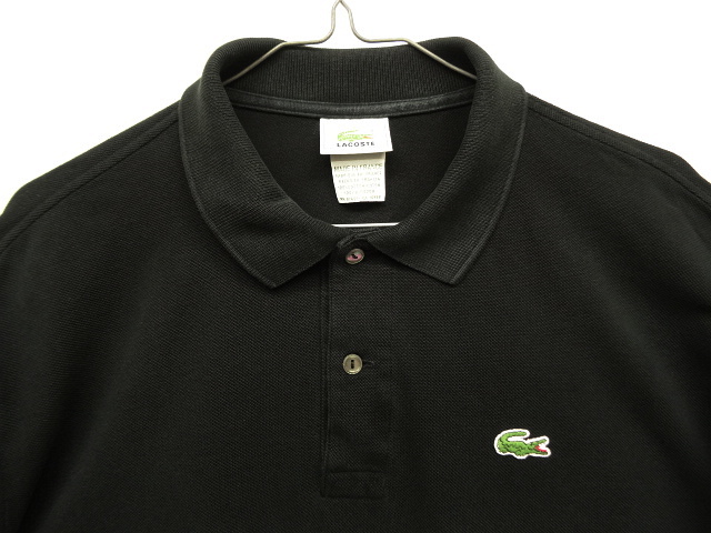 画像: 80'S CHEMISE LACOSTE 長袖 ポロシャツ ブラック フランス製 (VINTAGE)