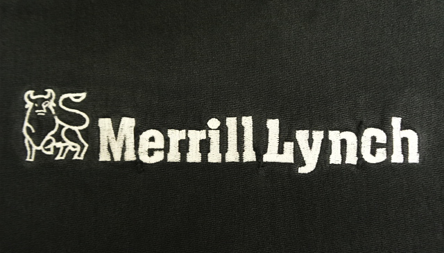 画像: 90'S CHAMPION "MERRILL LYNCH" 刺繍タグ リバースウィーブ ブラック USA製 (VINTAGE)