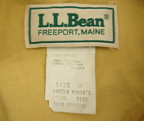 画像: 80'S LL Bean チンスト付き ナイロン コーチジャケット USA製 (VINTAGE)