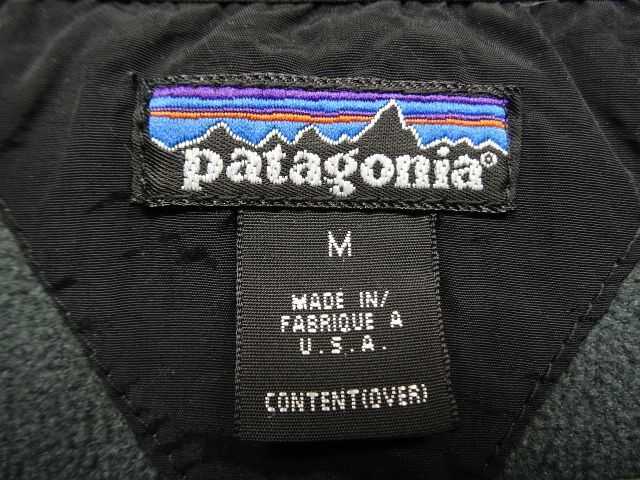 画像: 90'S PATAGONIA ロゴ刺繍 スナップボタン フリース USA製 (VINTAGE)
