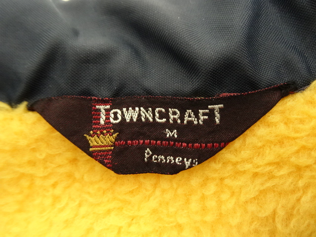 画像: 60'S TOWNCRAFT 三角タグ 裏ボア付き コーチジャケット NAVY (VINTAGE)