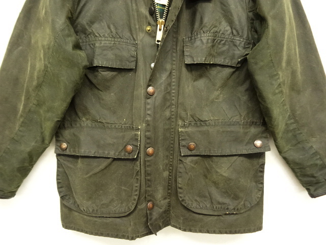 画像: 80'S BARBOUR 2クレスト "4POCKET BEDALE" オイルドジャケット OLIVE イングランド製 (VINTAGE)