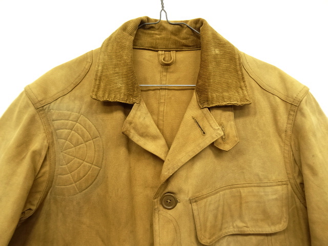 画像: 30'S SEARS "FIELD MASTER GUN COATS" 襟コーデュロイ ハンティングジャケット (VINTAGE)