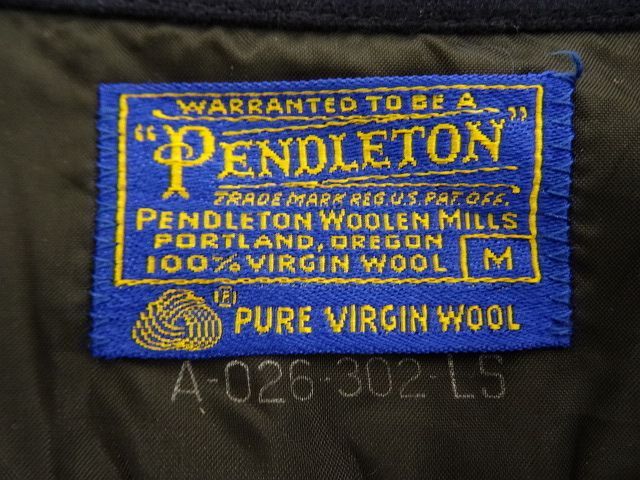 画像: 80'S PENDLETON "BOARD SHIRT" オープンカラー ウールシャツ ネイビー (VINTAGE)