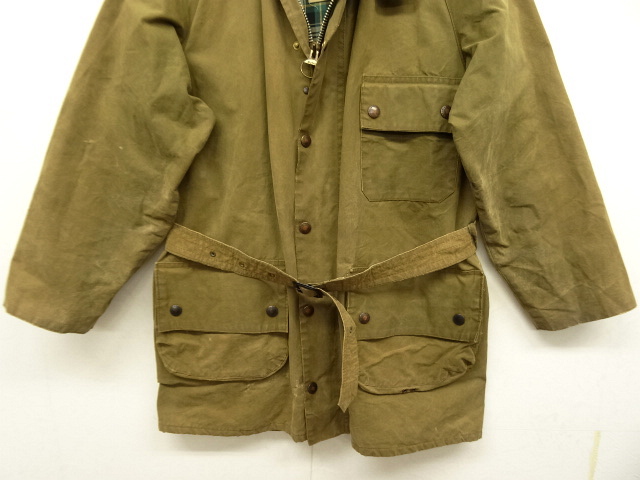 画像: 80'S BARBOUR 2クレスト "SOLWAY ZIPPER" オイルドジャケット KHAKI イングランド製 (VINTAGE)