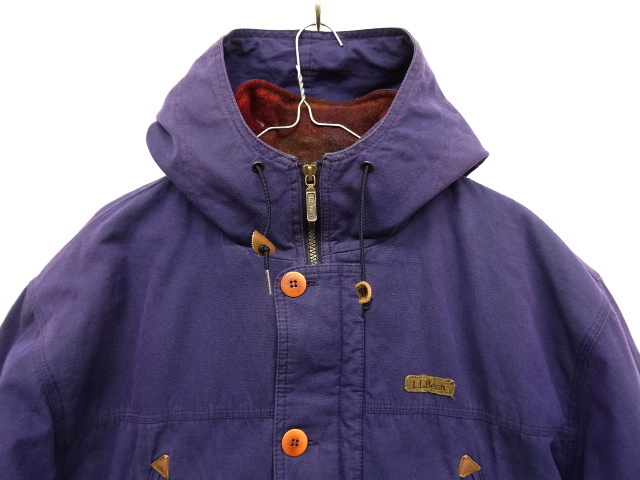 画像: 80'S LL Bean 裏地ウール 中綿入り フード付きジャケット (VINTAGE)