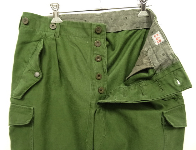 画像: 60'S スウェーデン軍 M59 前期 カーゴパンツ OLIVE (VINTAGE)