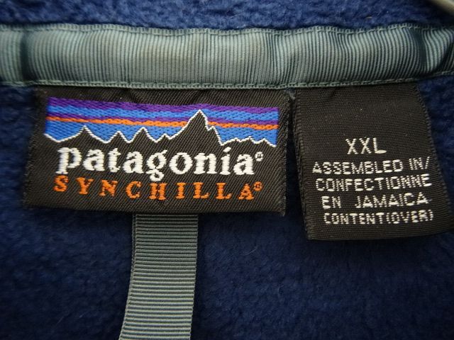 画像: 00'S PATAGONIA シンチラ スナップT フリースジャケット ブルー ジャマイカ製 (VINTAGE)