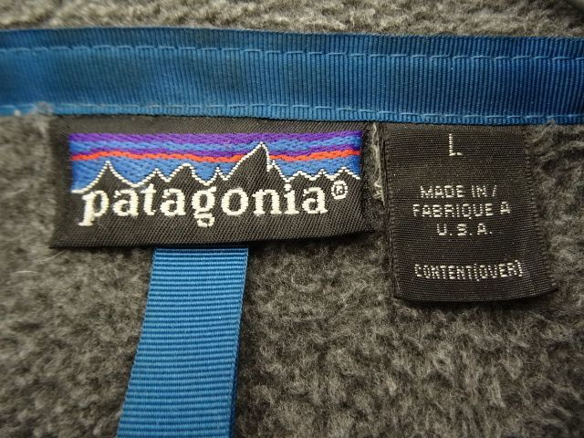 画像: 90'S PATAGONIA シンチラ フリース ジップジャケット ダークグレー USA製 (VINTAGE)