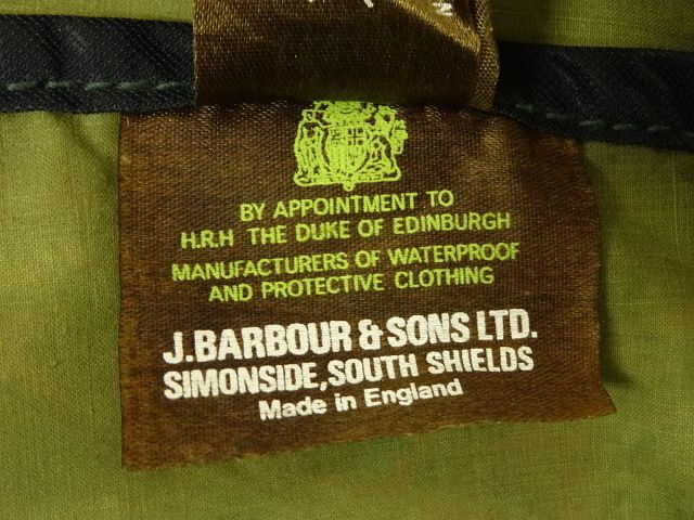 画像: 70'S BARBOUR 1クレスト "UNLINED DURHAM" オイルドジャケット OLIVE イングランド製 (VINTAGE)