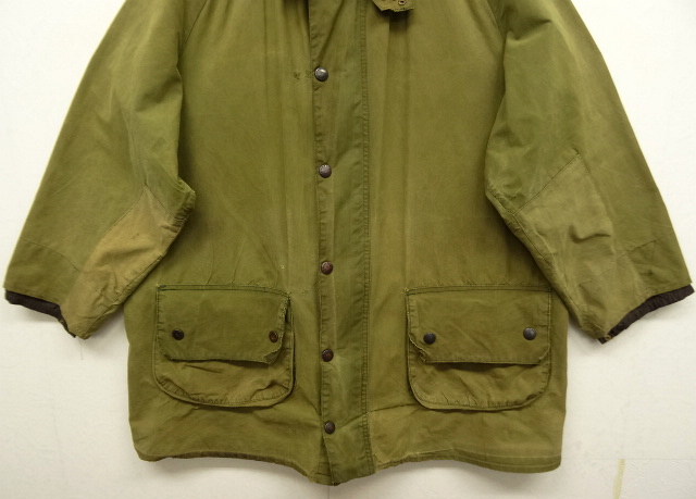 画像: 80'S BARBOUR 2クレスト "UNLINED GAMEFAIR" オイルドジャケット OLIVE イングランド製 (VINTAGE)