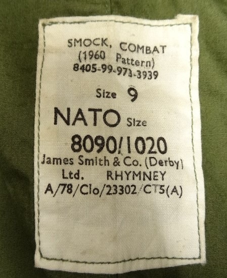 画像: 60'S イギリス軍 BRITISH ARMY "P60 COMBAT SMOCK" ジャケット (VINTAGE)