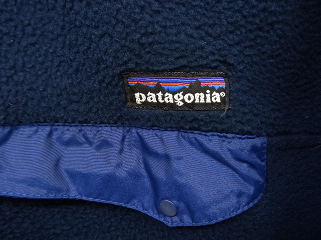 画像: 90'S PATAGONIA 雪無しタグ シンチラ スナップT フリースジャケット ネイビー ポルトガル製 (VINTAGE)