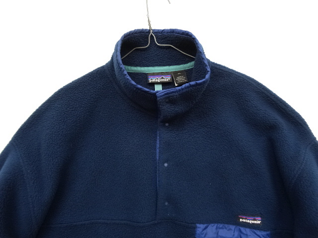 画像: 90'S PATAGONIA 雪無しタグ シンチラ スナップT フリースジャケット ネイビー ポルトガル製 (VINTAGE)