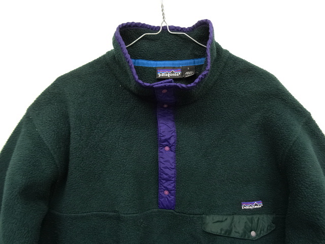 画像: 90'S PATAGONIA 旧タグ シンチラ スナップT フリースジャケット グリーン USA製 (VINTAGE)