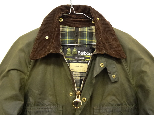 画像: 80'S BARBOUR 2クレスト "4POCKET BEDALE" オイルドジャケット OLIVE イングランド製 (VINTAGE)