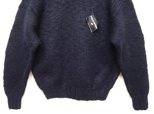 画像: 90'S POLO SPORT "HAND KNIT" モヘア混 タートルネック ニット DK NAVY (DEADSTOCK)