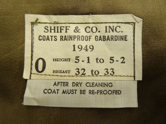 画像: 40'S カナダ軍 "RAINPROOF GABADINE" バルマカーンコート (DEADSTOCK)