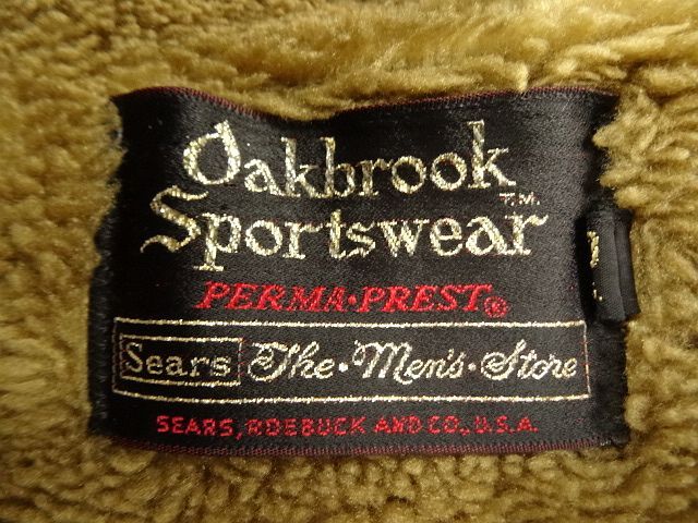 画像: 60'S SEARS "OAKBROOK SPORTSWEAR" 裏地ボア付き ドリズラージャケット (VINTAGE)