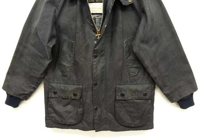 画像: 90'S BARBOUR 3クレスト 旧タグ "BEDALE" オイルドジャケット NAVY イングランド製 (VINTAGE)