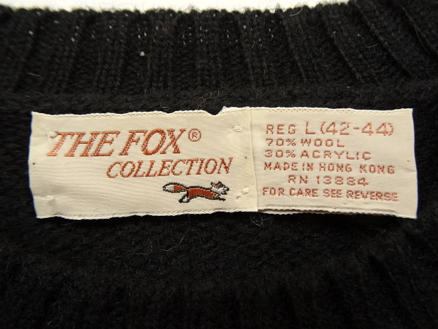 画像: 80'S J.C.PENNEY "THE FOX COLLECTION" クルーネック セーター ブラック (VINTAGE)
